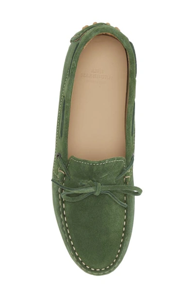 Ann Mashburn Driving Loafer In Leaf Suede
