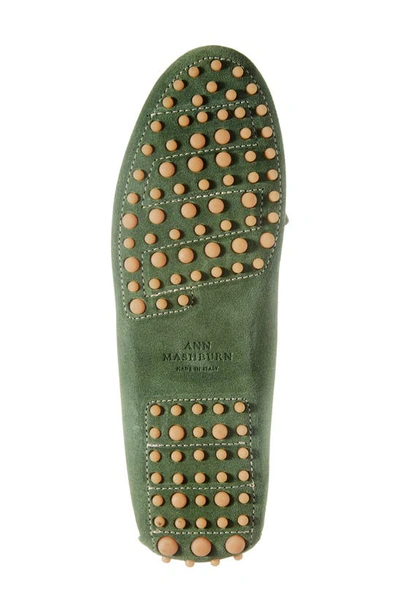 Ann Mashburn Driving Loafer In Leaf Suede
