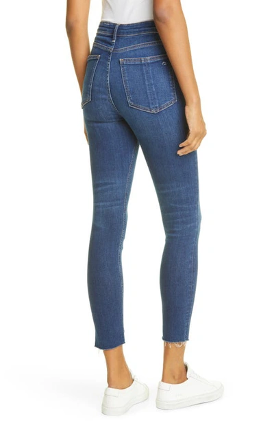 Rag & Bone Nina High Waist Raw Hem Ankle Skinny Jeans In Jasper