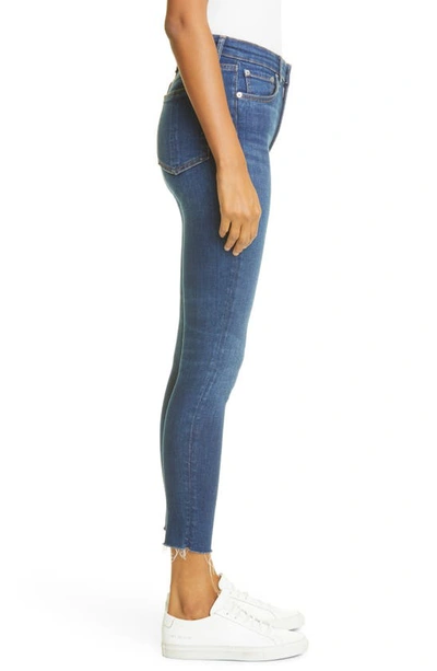 Rag & Bone Nina High Waist Raw Hem Ankle Skinny Jeans In Jasper