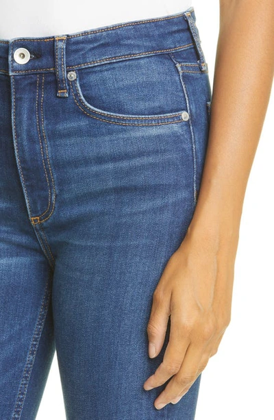 Rag & Bone Nina High Waist Raw Hem Ankle Skinny Jeans In Jasper