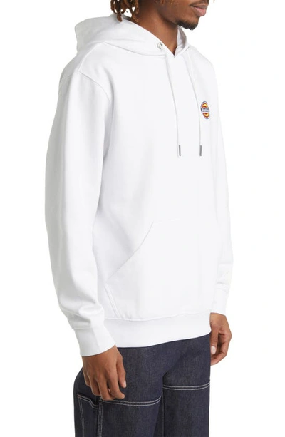 Shop Dickies Embroidered Logo Fleece Hoodie In White
