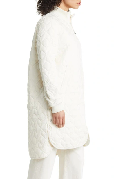 Ilse Jacobsen Isle Jacobsen Long Quilted Jacket In Milk Creme