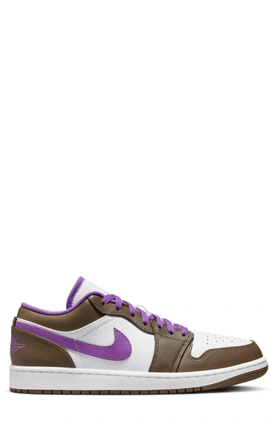 Jordan Nike Air  1 Low Sneaker In Palomino/ Wild Berry/ White
