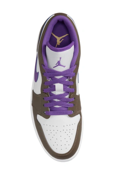 Jordan Nike Air  1 Low Sneaker In Palomino/ Wild Berry/ White