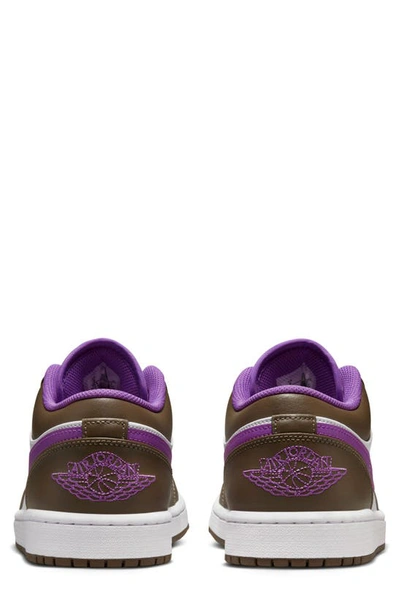 Jordan Nike Air  1 Low Sneaker In Palomino/ Wild Berry/ White