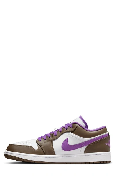 Jordan Nike Air  1 Low Sneaker In Palomino/ Wild Berry/ White