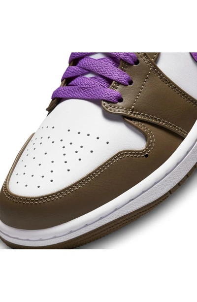 Jordan Nike Air  1 Low Sneaker In Palomino/ Wild Berry/ White