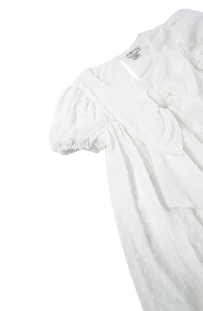 Shop Habitual Kids' Swiss Dot Bow Dress In Off-white