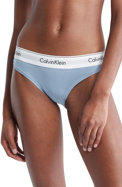 Shop Calvin Klein Modern Cotton Bikini In Iceland Blue