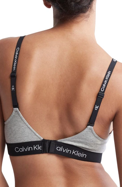 Calvin Klein 1996 Contour Sustainable Bralette In Grey Heather