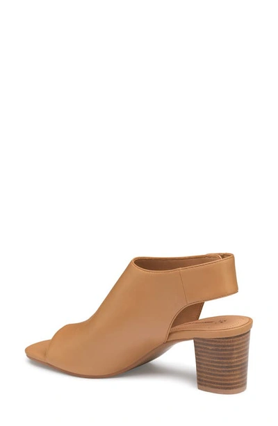 Shop Johnston & Murphy Evelyn Open Toe Sandal Bootie In Tan Glove