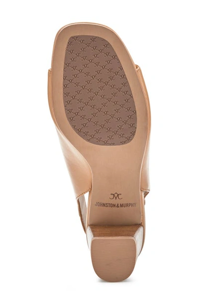 Shop Johnston & Murphy Evelyn Open Toe Sandal Bootie In Tan Glove