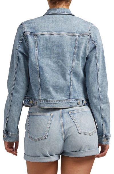Shop Silver Jeans Co. Fitted Denim Jacket In Indigo