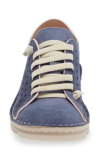 On Foot Perforated Sneaker In Jeans Blue