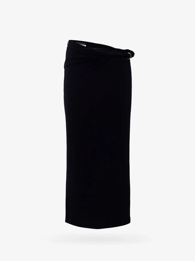 Versace Rolled High-rise Midi Skirt In Black