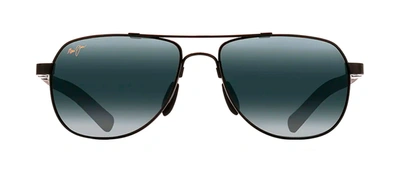 Shop Maui Jim Guardrails Mj 327-17 Square Polarized Sunglasses In Grey