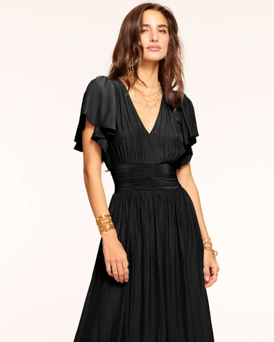 Shop Ramy Brook Joanie Short Sleeve Maxi Dress In Black
