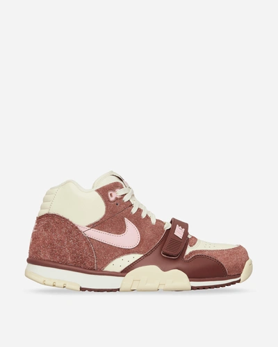Shop Nike Air Trainer 1 Sneakers Dark Pony / Soft Pink In Multicolor