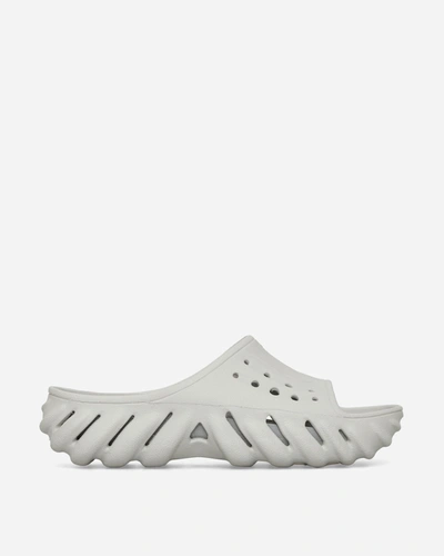 Shop Crocs Echo Slides Grey In Multicolor