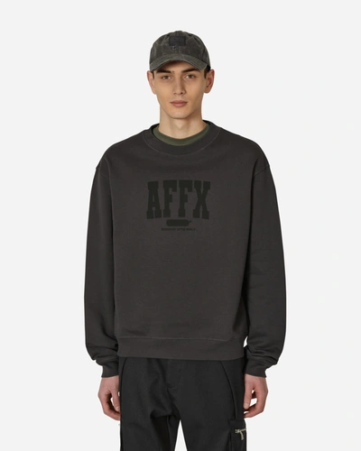 Shop Affxwrks Varsity Crewneck Sweatshirt In Black