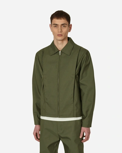 Shop Affxwrks Pleat Bomber Jacket In Green