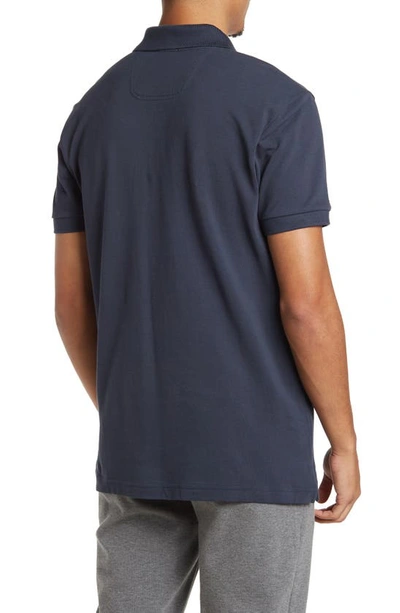Hugo Boss Piro Solid Regular Fit Polo In Navy