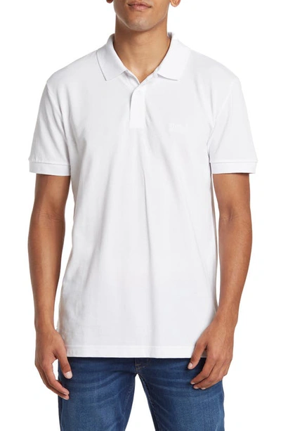 Hugo Boss Piro Solid Regular Fit Polo In White