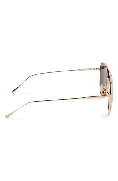Diff Dash 61mm Mirrored Aviator Sunglasses In Peach Mirror