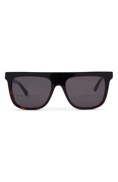 Shop Diff Stevie 55mm Flat Top Sunglasses In Grey
