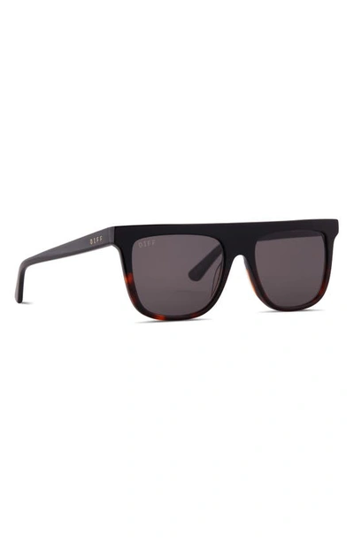 Diff Stevie 55mm Flat Top Sunglasses In Grey