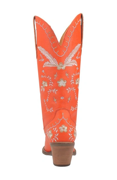 Shop Dingo Full Bloom Western Boot In Orange