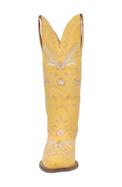 Dingo Full Bloom Western Boot In Yellow
