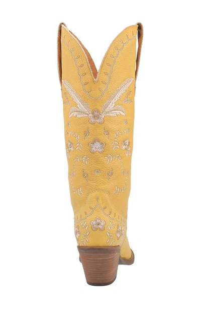 Dingo Full Bloom Western Boot In Yellow