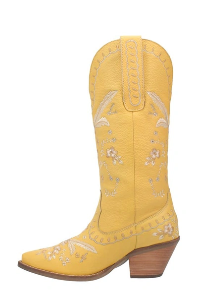 Dingo Full Bloom Western Boot In Yellow
