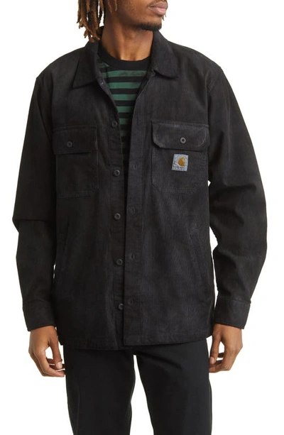 Shop Carhartt Dixon Chromo Corduroy Jacket In Black Chromo