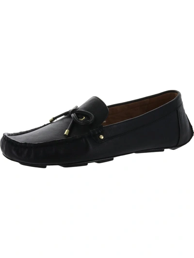 Shop Aerosoles Brookhaven Womens Leather Slip On Loafers In Black