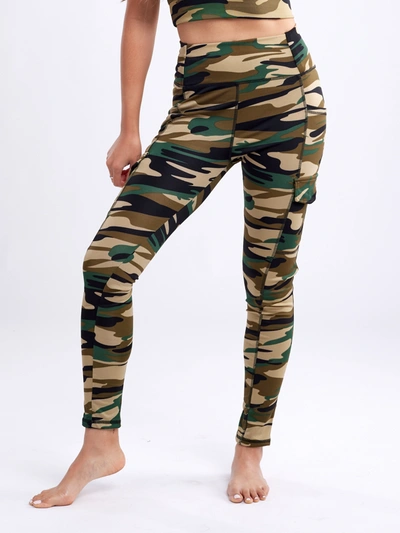 Shop Jupiter Gear High-waisted Tactical Outdoor Leggings With Side Cargo Pockets In Multi
