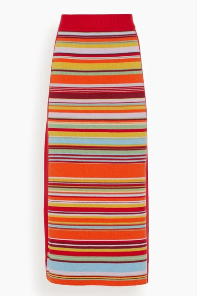 Shop Alemais Alexandra Stripe Skirt In Mixed Stripe In Multi