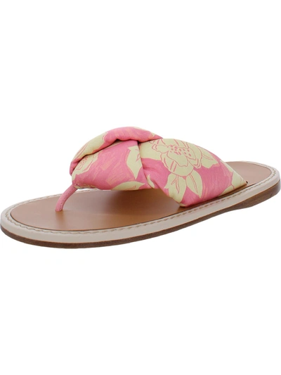 Shop Miu Miu Nappa St. Rosa 1 Womens Leather Floral Thong Sandals In Multi