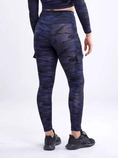 Shop Jupiter Gear High-waisted Tactical Outdoor Leggings With Side Cargo Pockets In Blue