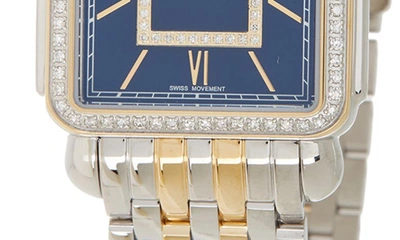 Michele Deco Two-tone Diamond Embellished Bracelet Watch, 20mm X 43mm In 2t Silver/ Gold