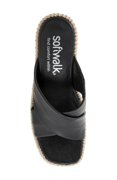 Shop Softwalk ® Hastings Espadrille Platform Wedge Slide Sandal In Black