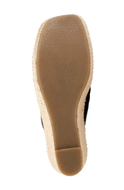 Softwalk Hastings Espadrille Platform Wedge Slide Sandal In Black