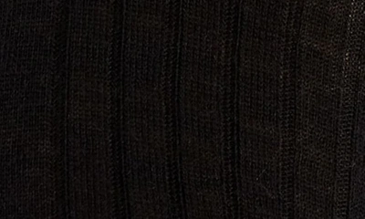 Canali Ribbed Wool Blend Socks In Black