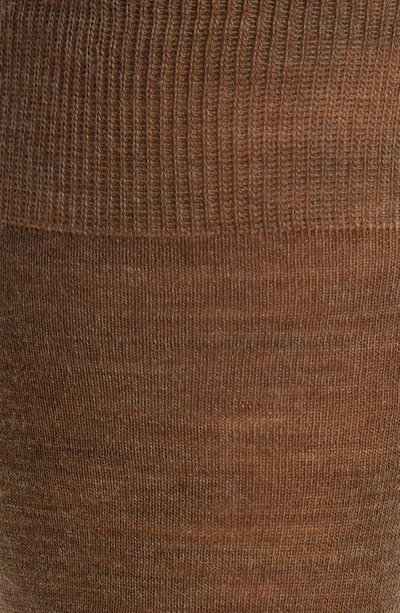 Shop Canali Solid Wool Blend Socks In Light Brown