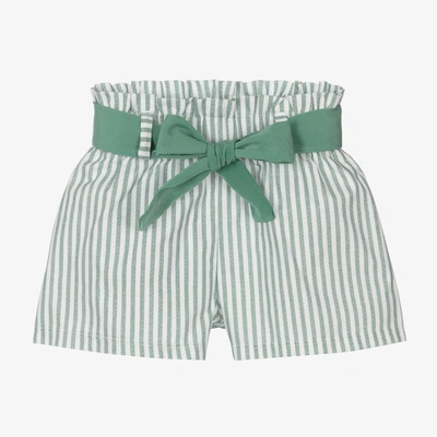 Shop Everything Must Change Girls Green & White Striped Shorts