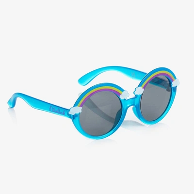 Shop Billieblush Girls Blue Rainbow Sunglasses (uv400)