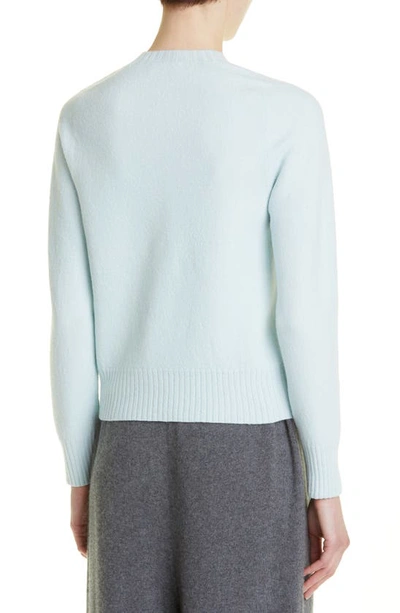 Shop Jil Sander Merino Wool Shrunken Crewneck Sweater In Light Pastel Blue