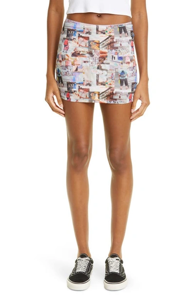 Shop Sandy Liang Jed Mood Board Print Micro Miniskirt In Moodboard